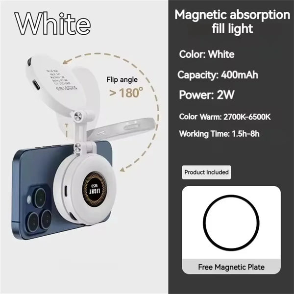 Magnetic Foldable Selfie Ring Light