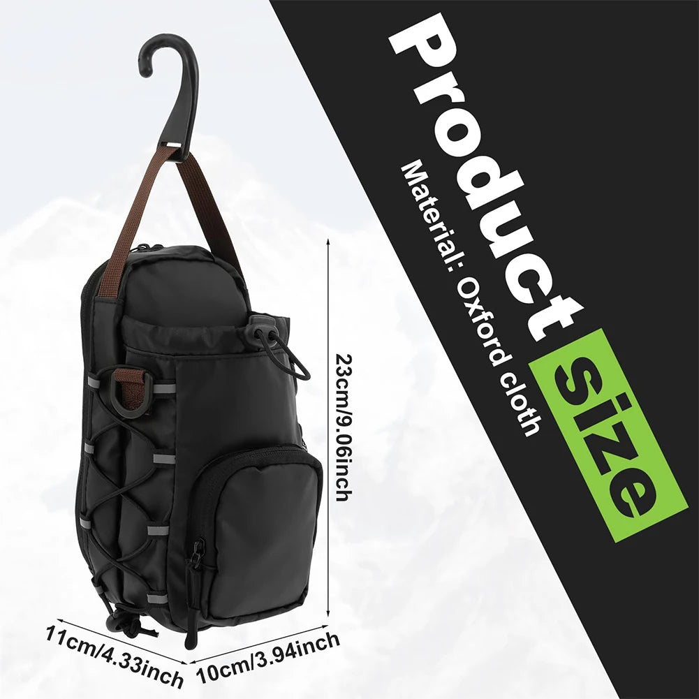 Magnetic Gym Chest Pouch with Bottle Holder Gym Crossbody Bag Gym Bottle Carrier Bag for Gym Sports Travel Carry-On Items